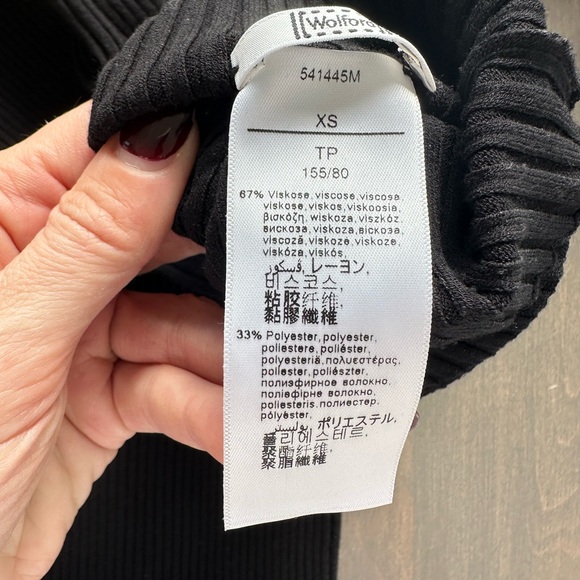 Wolford black fitted long sleeve dress - Picture 2 of 3